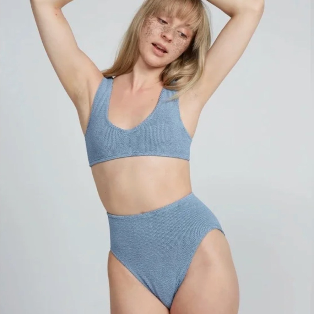 Youswim • Eva High Waist Two Piece Set in Plume (retired color, light blue)